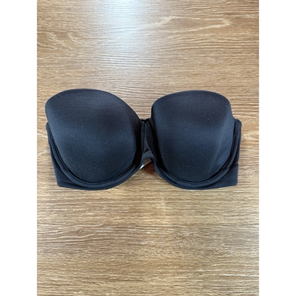 Calvin Klein Strapless Black Bra 32D Women's Underwire Padded NO STRAPS - Picture 1 of 5